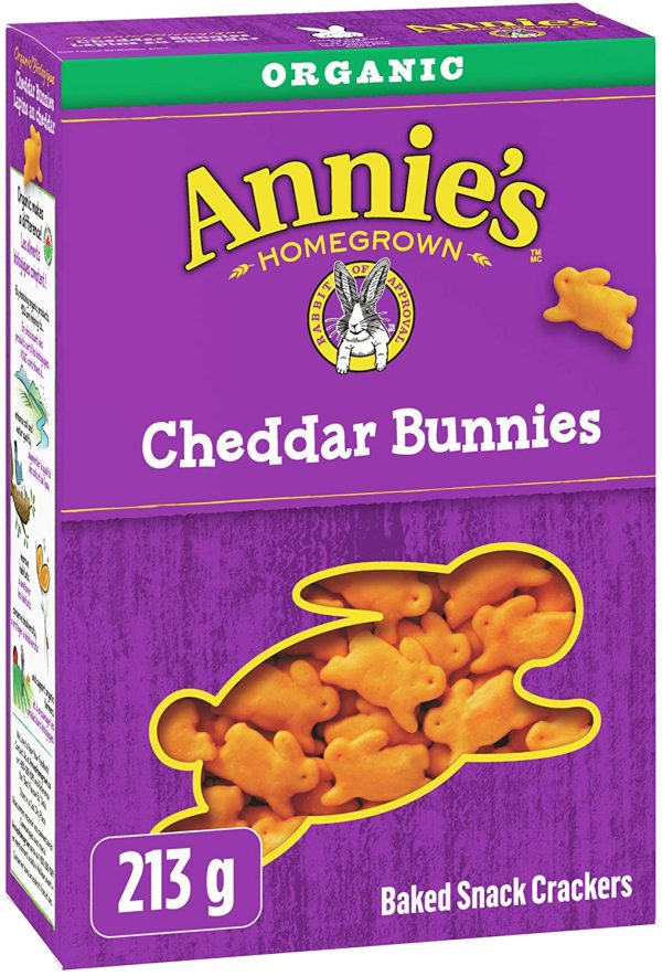 Organic Cheddar Bunnies Baked Snack Crackers, 213 Gram, 12 Count - Image 5