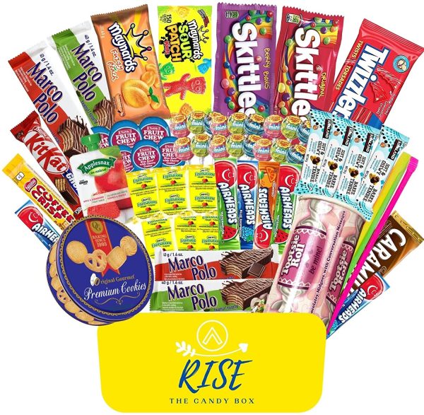 Rise The Candy Box (40 Count - Full Size & Small Candies) - Assorted Bulk Candy - Gift Box Care Package for Adults, Teens and Kids - Get Well Soon Gift, Birthday Gift, Movie Night Snacks, Valentines Gift and Easter Gift (could include different flavors than advertised) - Image 7