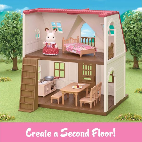 Calico Calico Critters Red Roof Cozy Cottage Starter Home, Dollhouse Playset, Furniture and Accessories Included - Image 6