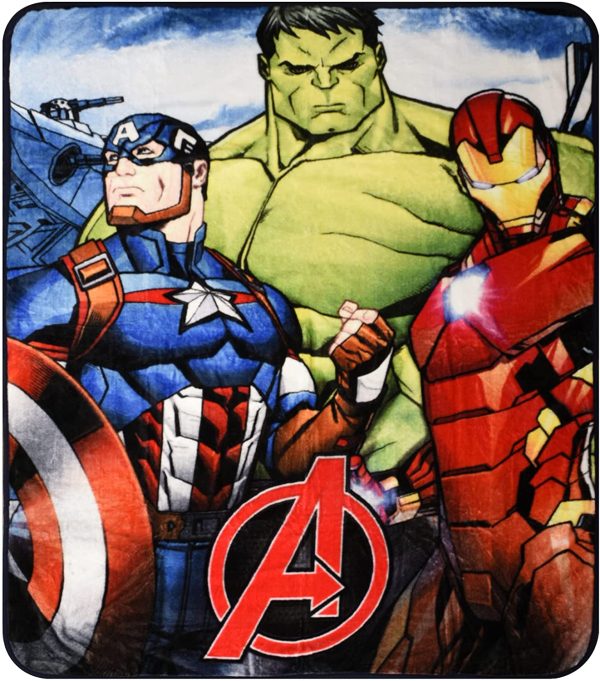 Marvel Avengers Kid?M?? Fleece Blanket EXPRESSIONS Throw for Toddlers Teens, All Season Super Soft Comfy Flannel Blanket, Best Gifts for Boys and Girls, 50x60 inches (Official Marvel Product) - Image 2