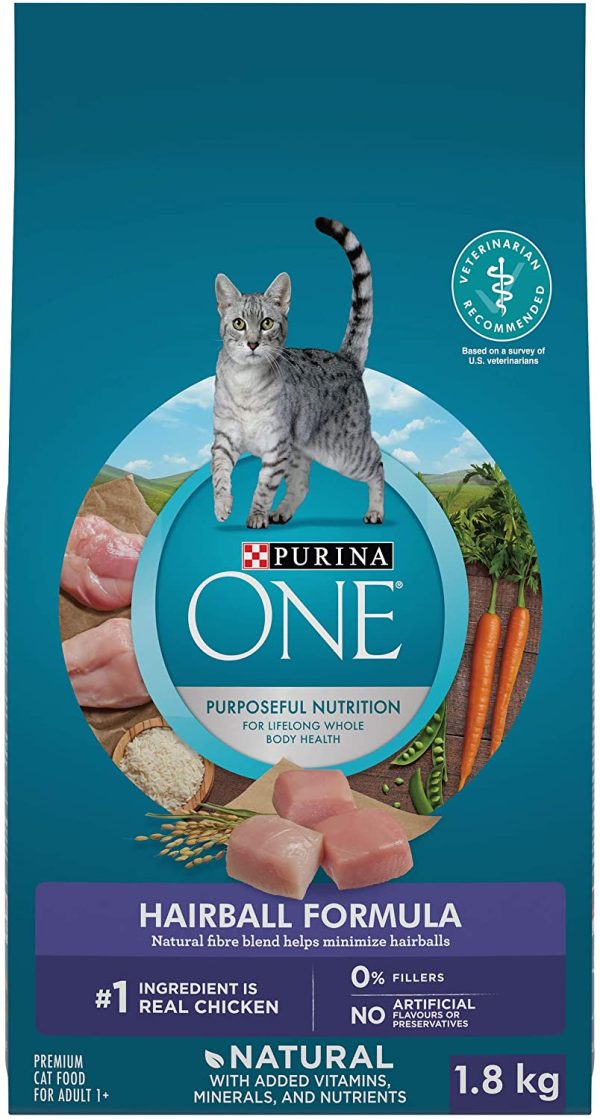 Purina ONE Dry Cat Food, Hairball Formula 1.8 kg - Image 8