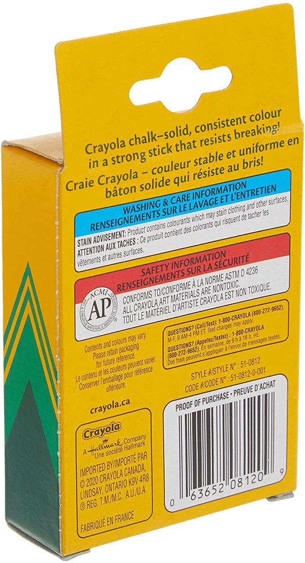 Crayola 12 Coloured Chalk Arts & Crafts - Image 7