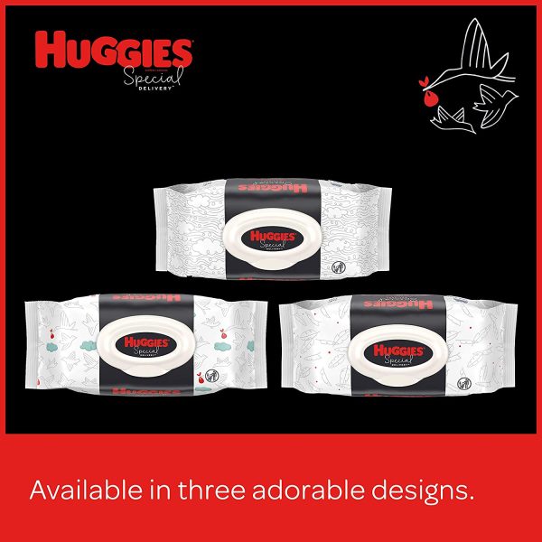 Baby Wipes, Huggies Special Delivery, UNSCENTED, Hypoallergenic, 10 Flip-Top Packs, 560 Count - Image 9