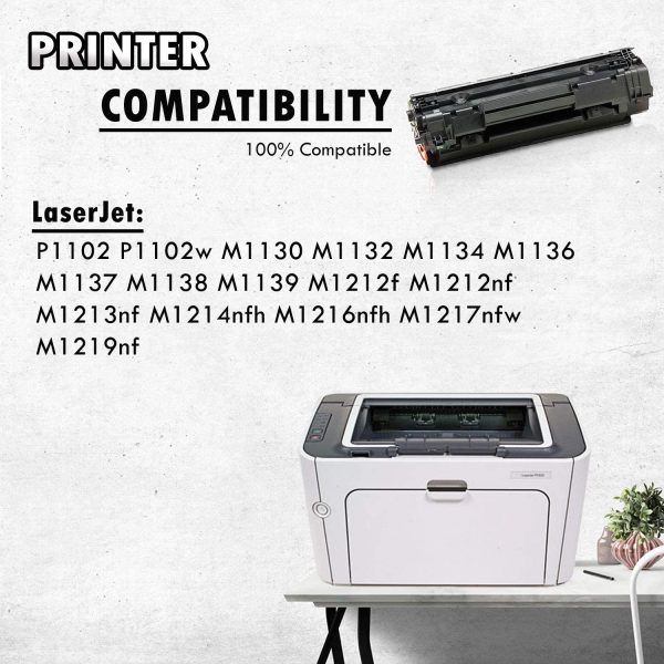 2  Compatible Toner Cartridges Replacement for HP CE285A 85A Laserjet Pro P1102 P1102w P1109w M1130 M1132 M1134 M1136 M1137 M1138 M1139 M1212f M1212nf M1213nf M1214nfh M1216nfh M1217nfw - Image 4