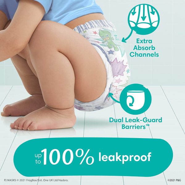 Pampers Easy Ups Diapers, Pull Up Training Pants for Boys and Girls, Size 4 (2T-3T), 112 Count, Giant Pack & Sensitive 6x Pop-Top Hypoallergenic Wipes, 336 Count - Image 4