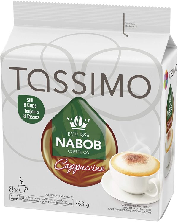 Tassimo Nabob Cappuccino Coffee Single Serve T-Discs