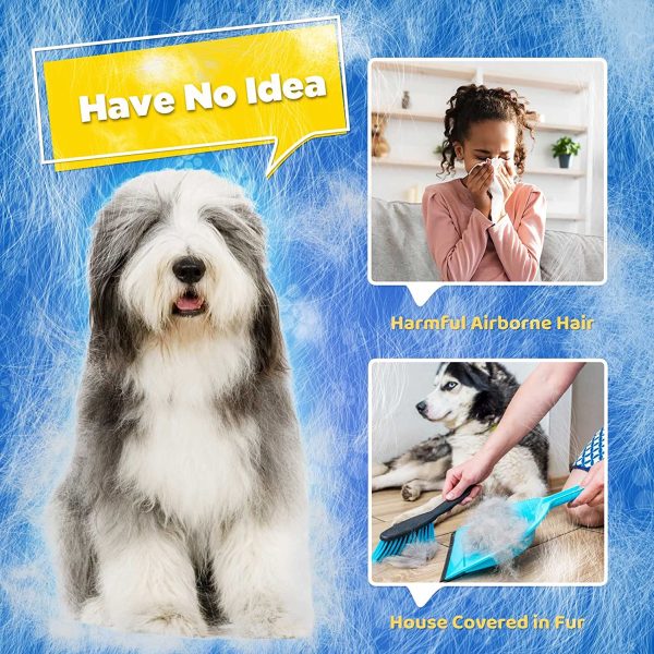 [Upgrade Version] Pet Grooming Glove - Gentle Deshedding Brush Glove - Efficient Pet Hair Remover Mitt - Enhanced Five Finger Design - Perfect for Dog & Cat with Long & Short Fur - 1 Pair (Blue) - Image 2