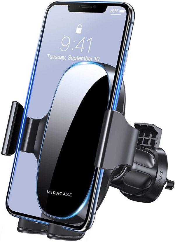 [Holder Expert Generation] Miracase Universal Phone Holder for Car, Vent Car Phone Holder, Cell Phone Holder Mount Compatible with iPhone 13 Series/12/11/XS/XR,Google,Samsung and All Phones,Black - Image 4