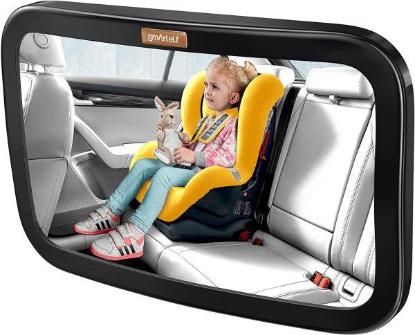 Smart eLf Baby Car Mirror, Safety Car Seat Mirror for Rear Facing Infant with Wide Crystal Clear View, Shatterproof, Fully Assembled, Crash Tested and Certified for Safety - Image 4