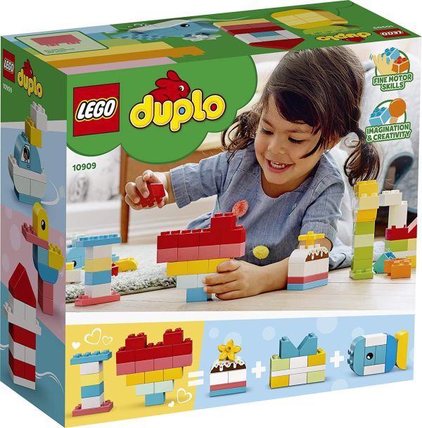 LEGO DUPLO Classic Heart Box 10909 First Building Playset and Learning Toy for Toddlers, Great Preschooler?M?? Developmental Toy, New 2020 (80 Pieces) - Image 3