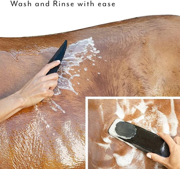 Yisite Upgrade 6-in-1 Shedding Grooming Massage Brush Horse Hairs Combs Pet Horse Grooming Bathing Cleaning Comb Strip Hair Gentle Groomer for Horses, Removing Dried Mud and Sweat Original for Horses