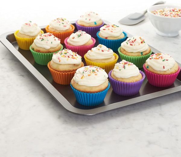 Reusable Silicone Baking Cups, Muffin and Cupcake, Pack of 12 - Image 7