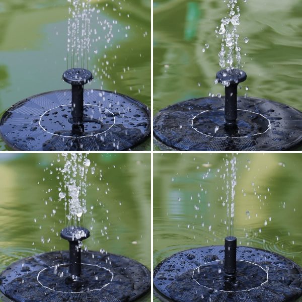 Solar Fountain Pump 1.5W Upgraded Submersible Solar Water Fountain Panel Kit for Bird Bath,Small Pond,Garden and Lawn - Image 6