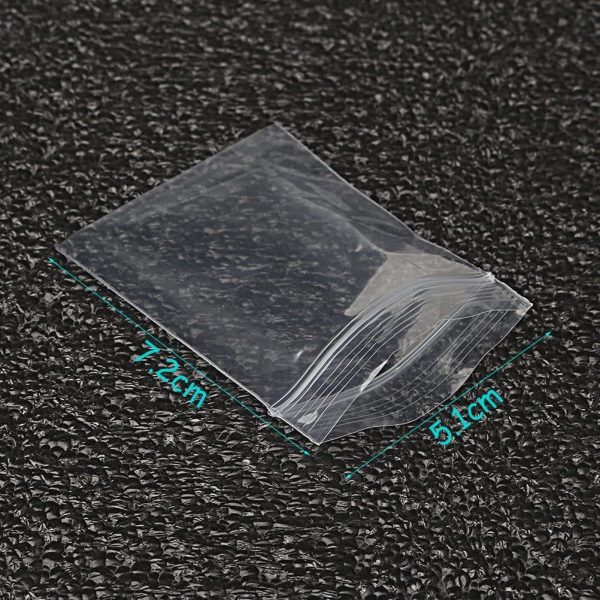 SUMAJU 100 Pieces Clear Ziplock Bags,Resealable Zipper Poly Bags Zip Lock Bag Storage for jewelry