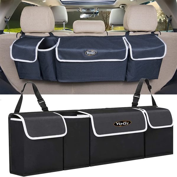 Trunk and Backseat car Organizer by Yogi Prime, hanging Trunk Storage Organizer Will Provides You The Most Storage Space Possible, Use It As A Back Seat Storage Car Cargo Organizer and Free Your Trunk Floor - Image 5