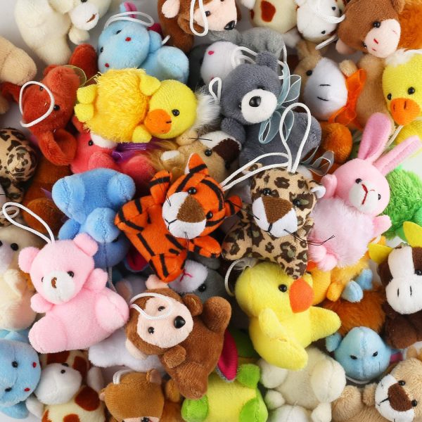 Piece Mini Plush Animal Toy Set, Cute Small Animals Plush Keychain Decoration for Themed Parties, Kindergarten Gift Giveaway, Teacher Student Award, Goody Bags Filler for Boys Girls Child Kid - Image 5