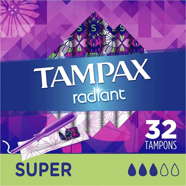 Tampax Radiant Tampons Super Absorbency, Unscented, 32 Count - Image 7