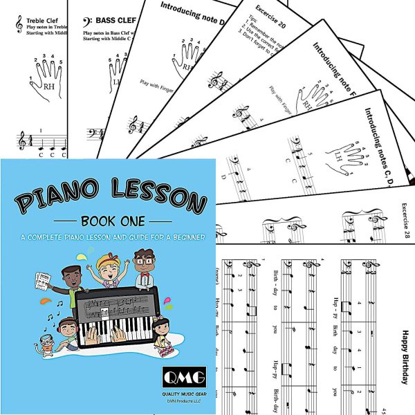 Piano and Keyboard Stickers and Complete Piano Music Lesson and Guide Book for Kids and Beginners; Designed and Printed in USA - Image 7