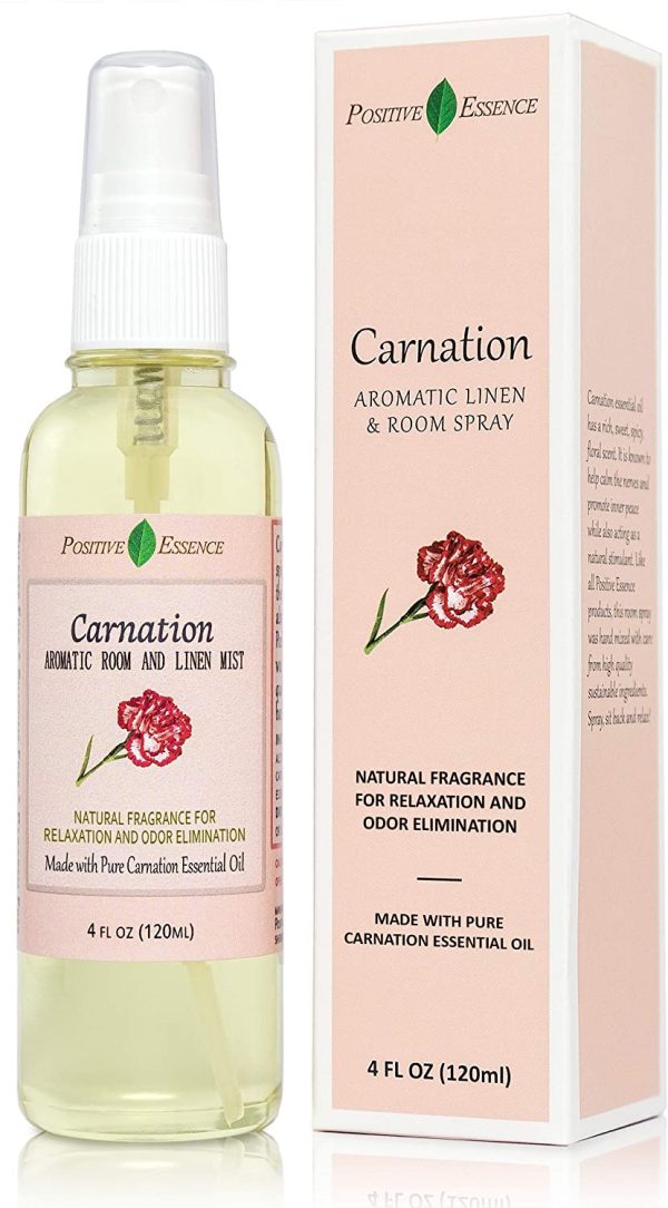 Carnation Linen & Room Spray, Natural Aromatic Bathroom Spray Made with Pure Essential Oils, Refreshing Home Fragrance for Relaxing The Mind & Body?M?