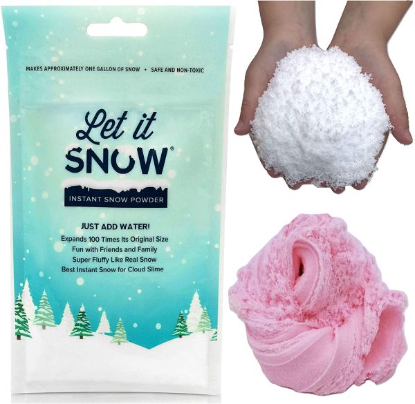 Let it Snow Instant Snow Powder for Slime - Premium Fake Snow for Cloud Slime and Holiday Snow Decorations - Made in The USA - Image 4