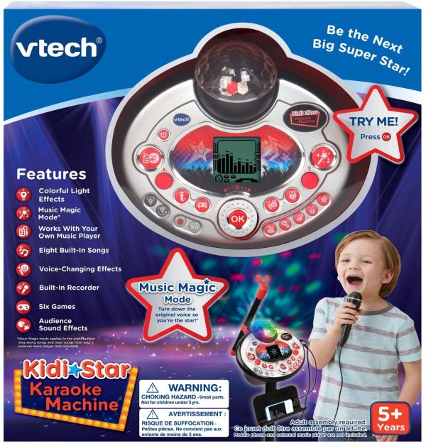 VTech Kidi Star Karaoke Machine, Black (English Version) - Image 6