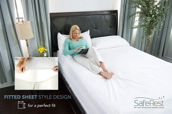 SafeRest Mattress Protector ??Twin XL, Premium, Cotton, Waterproof Mattress Cover Protectors ??White - Image 4