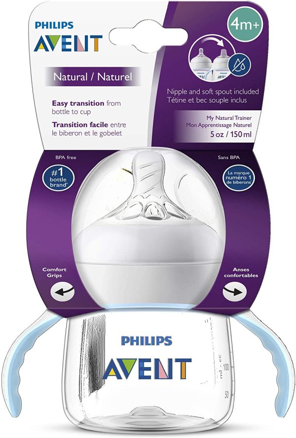 Philips Avent My Natural Trainer Sippy Cup, Clear, 5oz, 1pk, SCF262/03 - Image 8