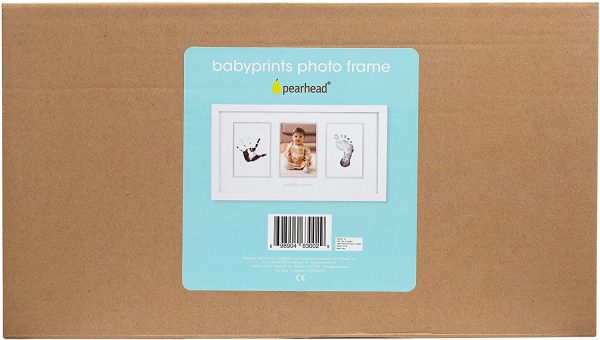 Pearhead Babyprints Newborn Handprint and Footprint Photo Frame Kit with Included Clean-Touch Ink Pad, Gender-Neutral Baby Keepsake, Baby Nursery Décor, White - Image 5