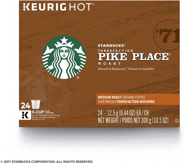 Pike Place, Medium Roast Coffee, Single Serve Keurig K-Cup Pods, 24 Capsules - Image 3