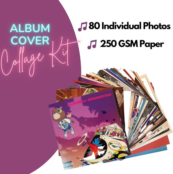 80 Pcs Print Album Covers | Unique Square Printed Photos 4x4 inches | Album Cover Posters Collage Kit | Music Posters for Room Aesthetic | Aesthetic Posters | Poster Pack | Album Cover Art Posters | Wall Posters