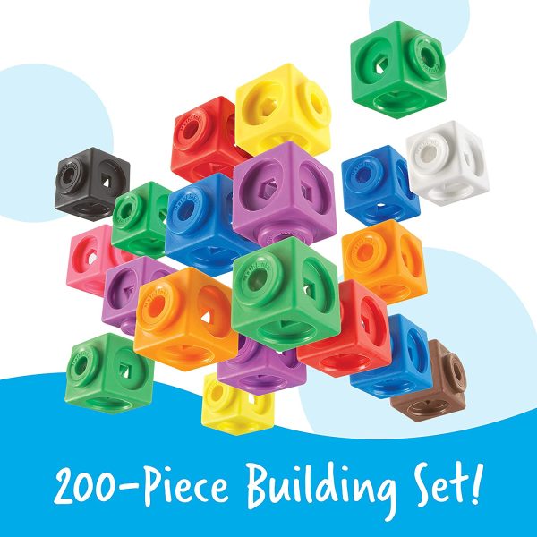 MathLink Cube Big Builders, Imaginative Play, Math Cubes, Early Math Skills, Set of 200 Cubes, Ages 5+ - Image 2