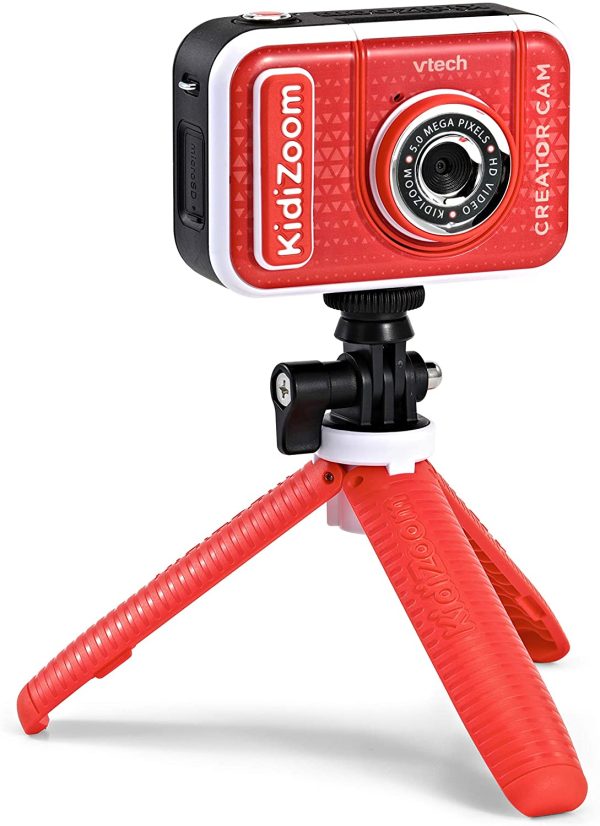 VTech KidiZoom Creator Cam, High-Definition Kids' Camera for Photos and Videos, Included Green Screen, Flip-Out Selfie Camera, Selfie Stick/ Tripod, Auto Timer, Kids Ages 5 and up - Image 2