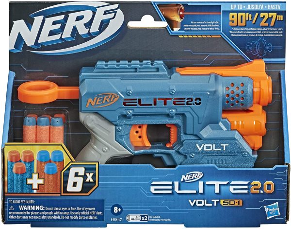 Nerf Elite 2.0 Volt SD-1 Blaster -- 6 Official Nerf Darts, Light Beam Targeting, 2-Dart Storage, 2 Tactical Rails to Customize for Battle - Image 5