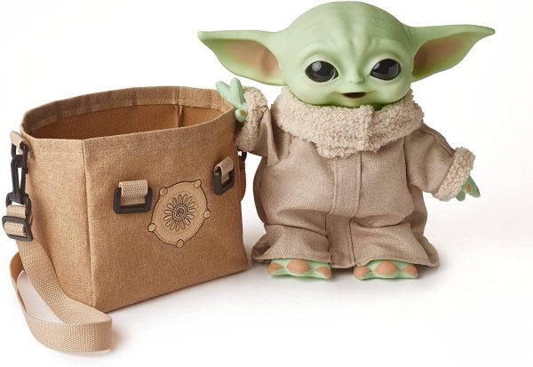 Star Wars The Child Plush Toy, 11-in Yoda Baby Figure from The Mandalorian, Collectible Stuffed Character with Carrying Satchel for Movie Fans Ages 3 and Older - Image 3