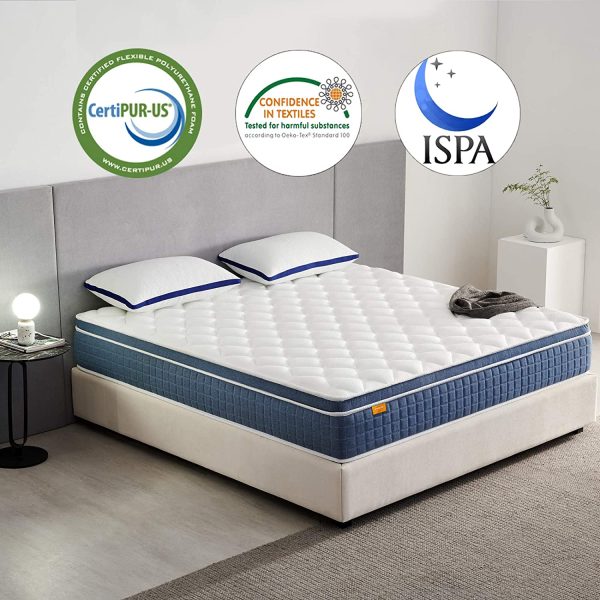 Twin Mattress 10 inch Foam and Hybrid Innerspring Mattress, Pocket Spring Hybrid Mattresses with CertiPUR-US Certified Foam, Medium Firm Bed Mattress - Image 3