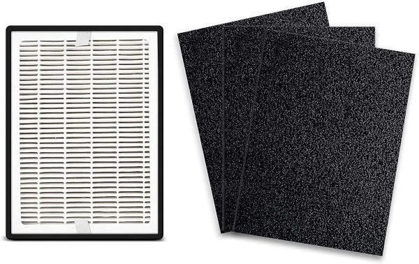 Levoit LV-H126 Air Purifier Replacement Filter, Include 1 x True HEPA and Activated Carbon Set, 3 x Pre-Filters, LV-H126-RF, Black, Small - Image 4