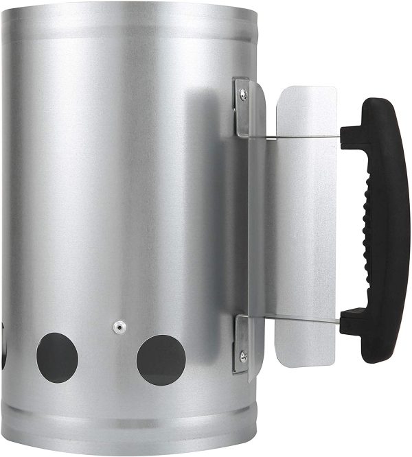 Kingsford BB0466 Deluxe BBQ Chimney Starter for Charcoal Grill, Silver - Image 7