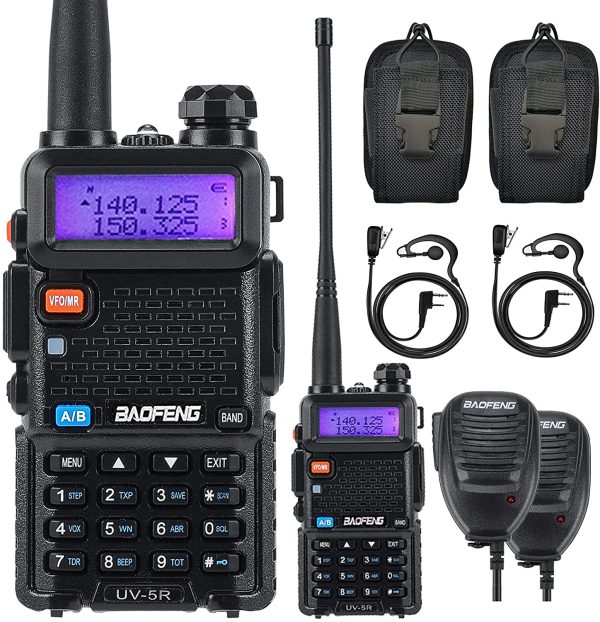 2 Pcs UV-5R 5W Ham Radio with Radio Case, Speaker Mic and Earpiece - Image 4