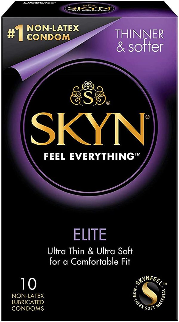 SKYN Elite Condoms, Ultra Thin & Ultra Soft, Synthetic Polyisoprene, Non Latex, 10 Count Box - Image 4