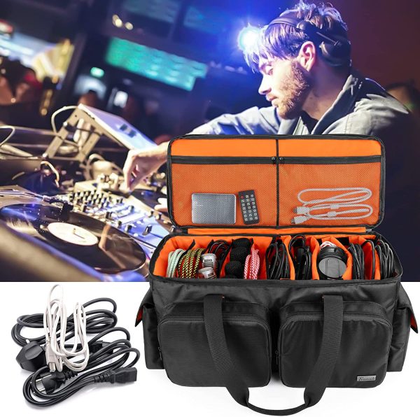 Trunab DJ Cable File Bag with Detachable Padded Bottom and Dividers, Travel Gig Bag for Professional DJ Gear, Musical Instrument and Accessories - Image 2