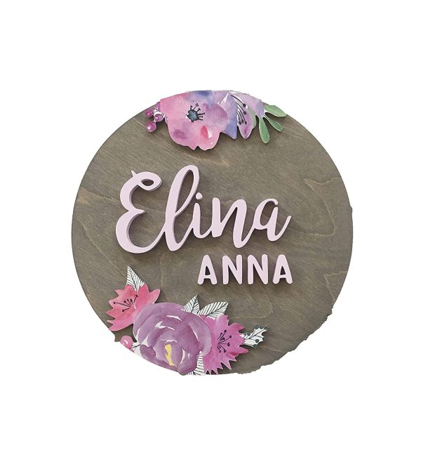 Custom Baby Name Sign, Name Signs for Nursery, Wooden Baby Name, Nursery Wall Art