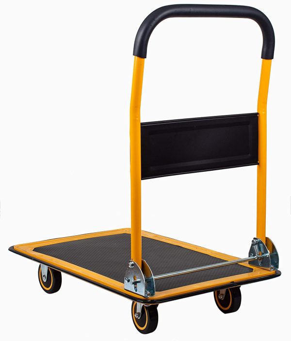 80876 28.75" x 18.75" x 33" Foldable Platform Truck Push Dolly-330 lb. Weight Capacity-with Swivel Wheels - Image 9