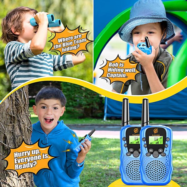 Toys for 3-12 Year Old Kids, Vary Toys Walkies Talkies for Kids Outdoor Toys for Kids 3-12 Year Old Kids Gifts Hiking Camping Games Cool Toys for Kids Age 3-12 Good Christmas Birthday Gifts Blue - Image 8