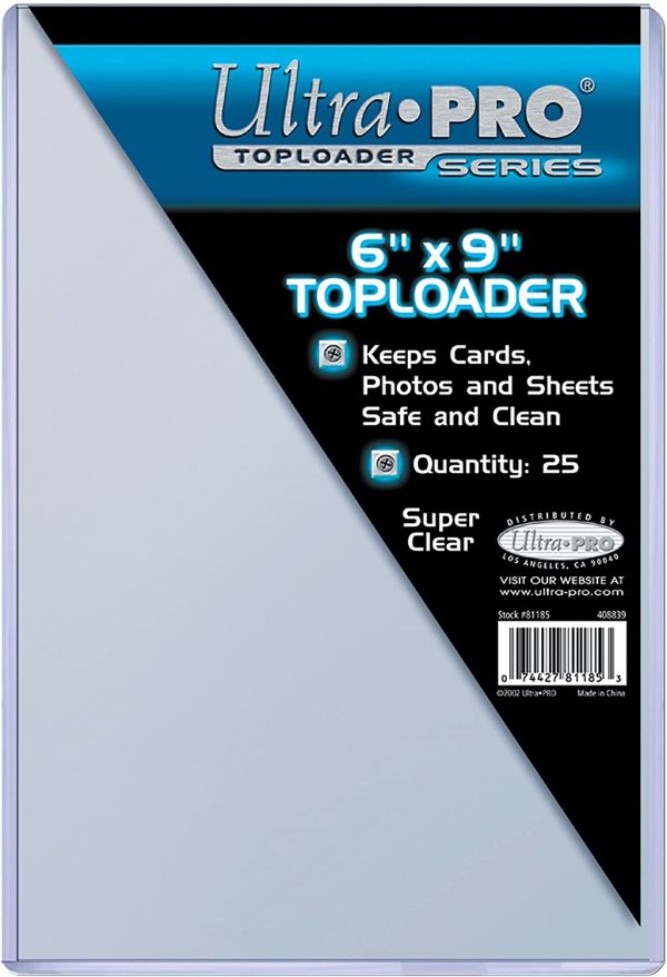 Ultra Pro 6" X 9" Toploader 25 Count (SFTL6090)