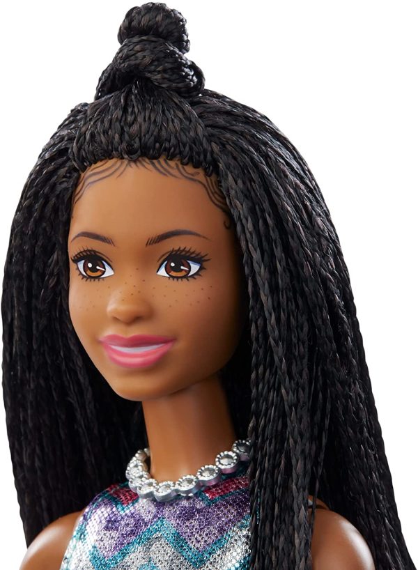 Barbie: Big City, Big Dreams Barbie ?M?Prooklyn?M?Roberts Doll (11.5-in Brunette with Braids) with Music, Light-Up Feature, Microphone & Accessories, Gift for 3 to 7 Year Olds