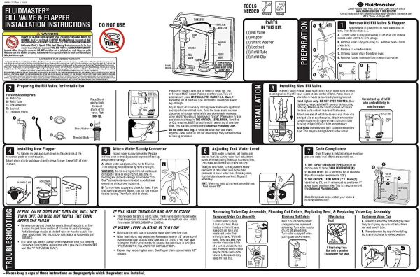 400CR Toilet Fill Valve and Flapper Repair Kit - Image 8