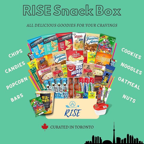 Rise The Snack Box (50+ Count) Variety Care Package Snacks for Adults & Kids, Snack Box Full of Delicious Snacks, Chips, Bars, Cookies, Candies and Ramen - Movie Nights and Gifts. - Image 8