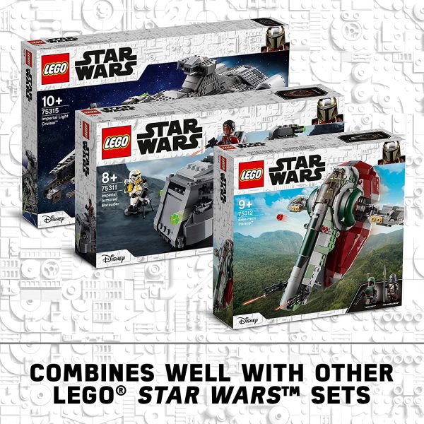 LEGO Star Wars Boba Fett’s Starship 75312 Fun Toy Building Kit; Awesome Gift Idea for Kids; New 2021 (593 Pieces) - Image 6