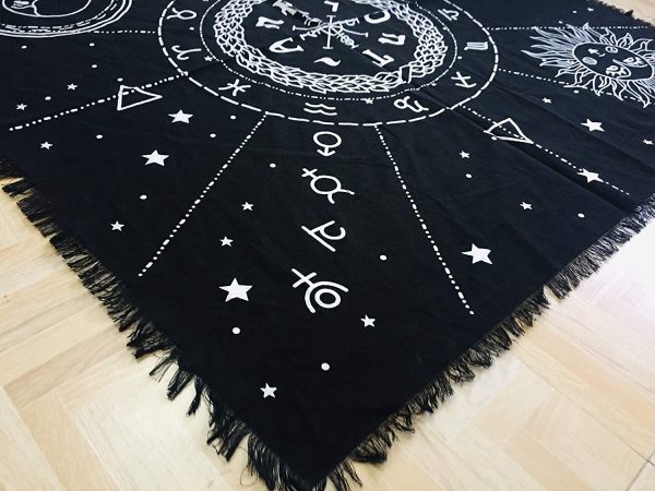 Altar Cloth Gold Silver 12 Constellation Stars Universe Wiccan Wicca Alter Cloth by  46x46 cm?M? - Image 6