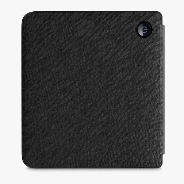 kwmobile Case Compatible with Kobo Libra 2 - Book Style PU Leather e-Reader Cover Folio Case - Black - Image 2